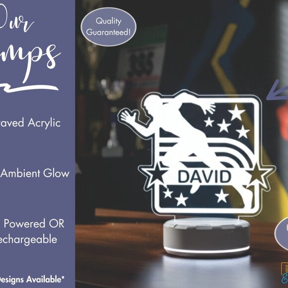 Personalized Runner LED Night Light for Athletes - Picture 3 of 8